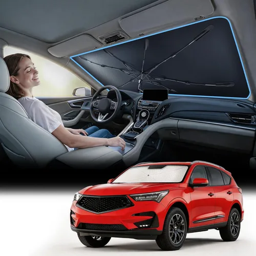 Miniatura 60 de Nmoiss [Escudo térmico con revestimiento de vinilo] Parasol para parabrisas personalizado para Mazda 3, protege el automóvil de los rayos solares