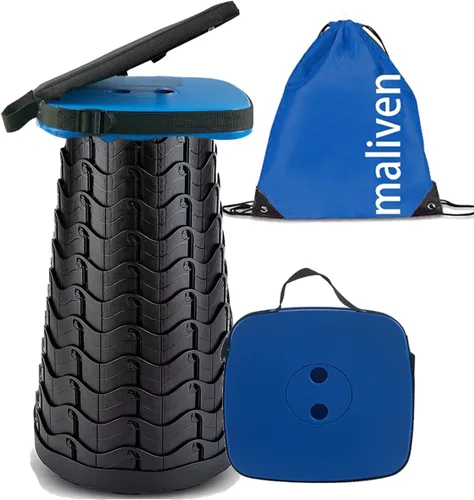 Miniatura 9 de Taburete plegable con asiento acolchado, taburete plegable portátil fácil de transportar para adultos, taburete plegable rápido resistente con bolsa