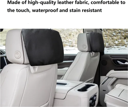 Miniatura 5 de Protectores de pantalla de cuero prémium para Chevy Tahoe/Suburban y GMC Yukon 2021-2025 Paquete de 2 fundas de lujo a prueba de golpes Diseño