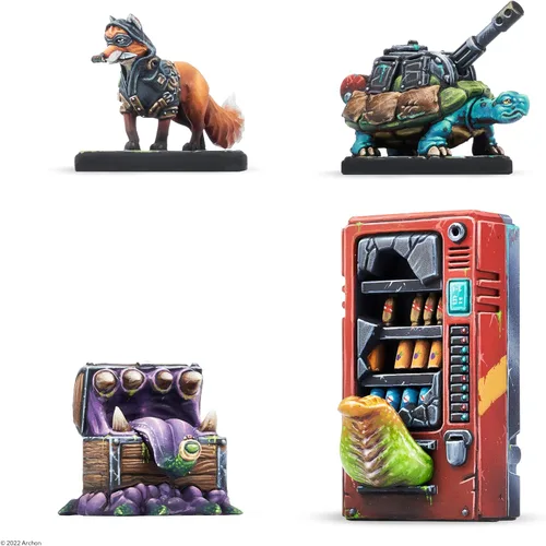 Miniatura 6 de Dungeons & Lasers Animal Companions - Juego de miniaturas DND - 24 figuras con bases escénicas - Compatible 5E para juegos de rol de mesa - 1.102 in