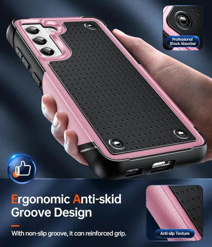 Miniatura 3 de LeYi Funda para Galaxy S21 FE-5G: Funda Samsung S21 FE con protector de pantalla, doble capa protectora de policarbonato duro y TPU suave Android