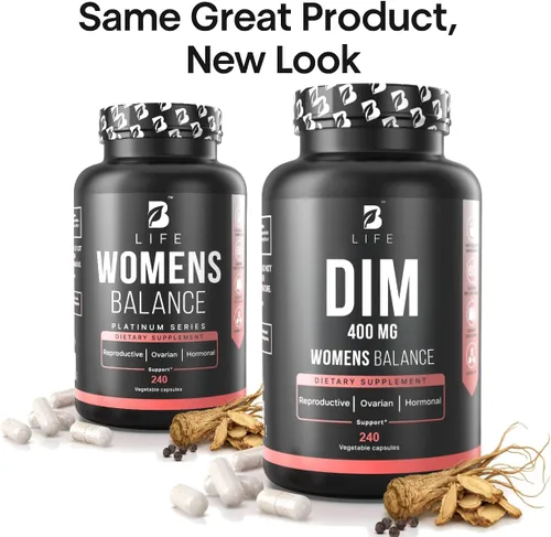 Miniatura 8 de B Life Company Suplemento DIM 400 mg con Myo & D-Chiro Inositol, Dong Quai - Equilibrio Hormonal para Mujeres - Suplementos de fertilidad