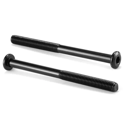 Miniatura 27 de M6 x 60mm 10 piezas de tornillos de cabeza plana con casquillo hexagonal, acero inoxidable 304 18-8, rosca completa, óxido negro de SG TZH