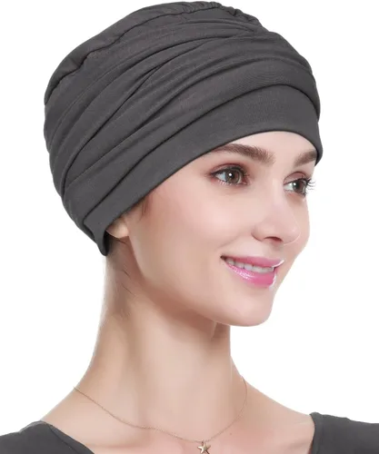 Miniatura 5 de Alnorm Gorro de quimioterapia, sombrero de viscosa de bambú para mujer, turbante para la cabeza para mujer