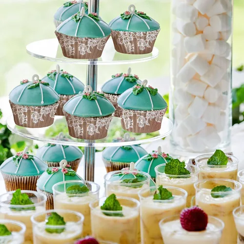 Miniatura 3 de Funtery 300 forros para cupcakes de boda, de encaje rústico, estilo bohemio, para magdalenas, tazas para hornear, a prueba de grasa, para bodas