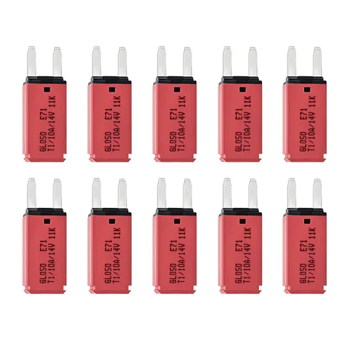 Miniatura 10 de DC 10 piezas 30 Amp auto reset ATM Mini disyuntor (10A-30A) Kit surtido de fusibles de cuchilla para barco, marina, RV, yate, batería, remolque