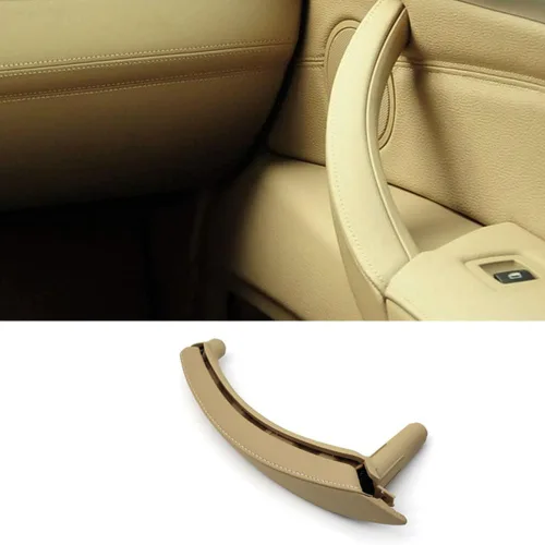 Miniatura 8 de Conjunto de manija de puerta de cuero para lado del pasajero izquierda/derecha, manija de repuesto para BMW X5 E70 X6 E71 E72 2007-2013