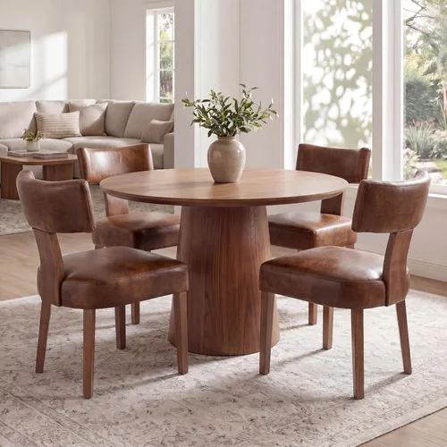 Miniatura 10 de VESCASA Juego de 2 sillas de comedor modernas de mediados de siglo, sillas de comedor tapizadas de lino con respaldo curvado ergonómico, patas