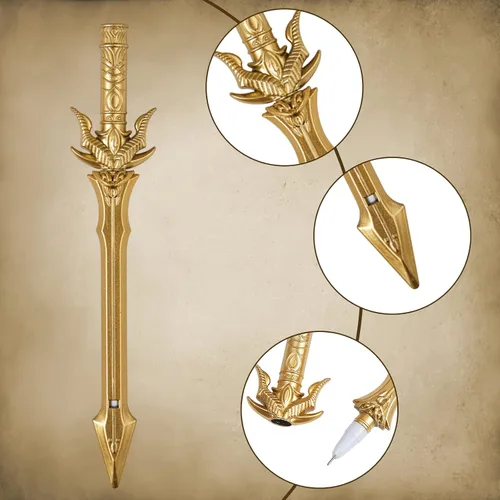 Miniatura 3 de Yexiya Juego de 24 bolígrafos estilo espada antigua con tinta de gel, divertidos y geniales bolígrafos de espada de plástico con tinta de gel