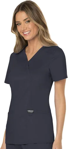 Miniatura 8 de Workwear Revolution WW610 - Ropa quirúrgica con estilo cruzado falso para mujer, elástica, suave y de fácil cuidado
