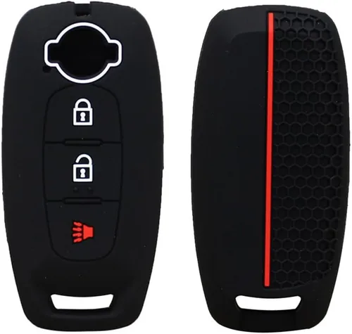 Miniatura 3 de Funda de silicona para llavero sin llave para Nissan Livina Sunny Maxima GENISS Navara Paladin NV200 D22 (rojo)
