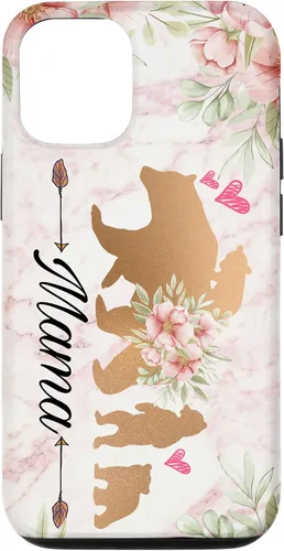 Miniatura 27 de iPhone 15 Plus Mama Bear & Cubs Design Phone Grip para mamá - Funda para 3 niños
