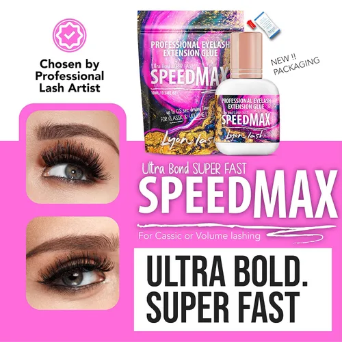 Miniatura 2 de Lyon Lash SPEEDMAX - Pegamento para extensión de pestañas, 0.3-1.3 segundos de tiempo de secado, hasta 8 semanas de retención, suministros adhesivos