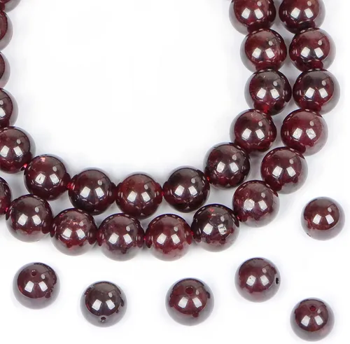 Miniatura 12 de AD Beads Cuentas redondas sueltas de piedras preciosas naturales de 15 pulgadas para pulseras, collares, aretes, manualidades, manualidades