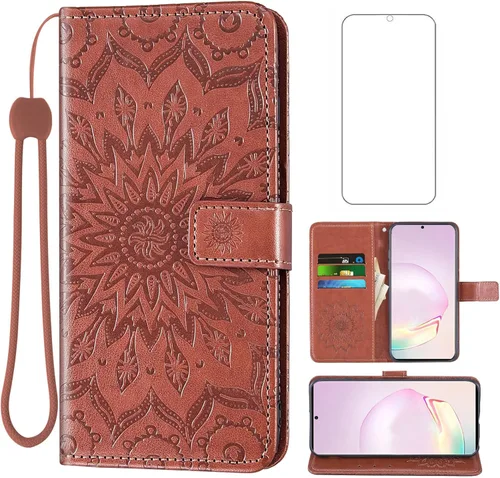 Miniatura 12 de Funda para teléfono Samsung Galaxy Note 20 Ultra Glaxay Note20 Plus 5G con protector de pantalla de vidrio templado, funda delgada de cuero con Oro