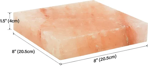 Miniatura 4 de onlyfire Bloque de Sal del Himalaya para Asar, Cocinar, Dorar, Cortar y Servir, 8 X 8 X 3.8 cm Piedra de Sal Rosa del Himalaya Natural, Regalo