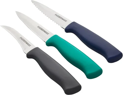 Miniatura 2 de Farberware Juego de cuchillos de pelar, 3 piezas, azul