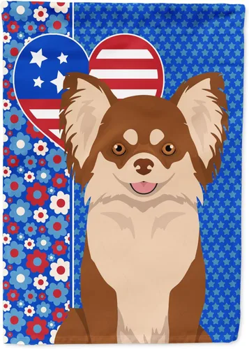 Miniatura 45 de Caroline's Treasures WDK5119GF - Bandera de jardín americana de Airedale Terrier de Estados Unidos, color negro y tostado, bandera decorativa