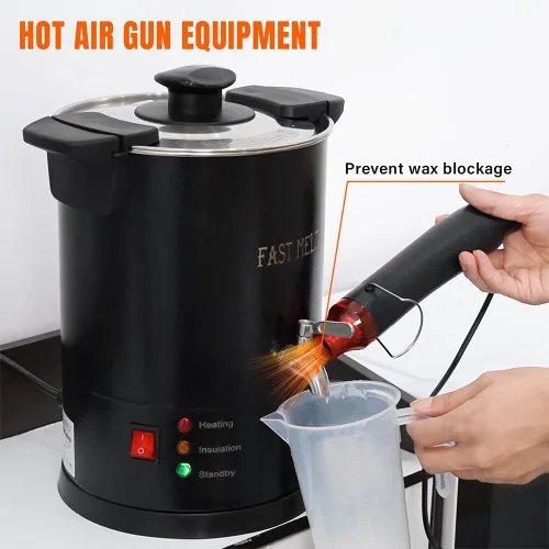 Miniatura 7 de FAST MELT Derretidor de cera de 5 litros para hacer velas, olla eléctrica de cera con boquilla fácil de verter y control de temperatura