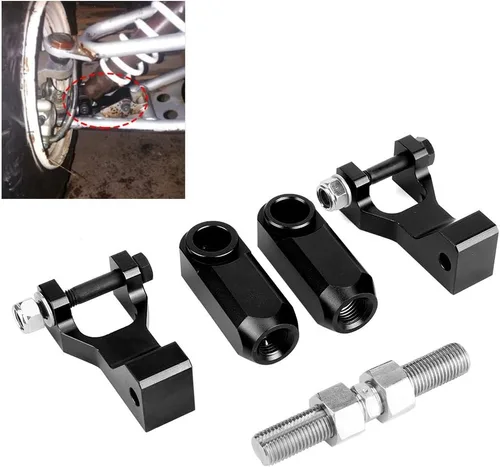 Miniatura 3 de Kit de bajada delantera, material de aluminio, kit de bajada delantera y trasera ajustable para ATV para Raptor 350 660 700 (negro)