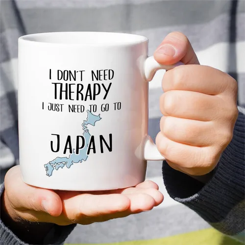 Miniatura 4 de Retreez Divertida taza japonesa de 11 onzas con texto en inglés «Just Need To Go To Japan Tokyo Lover – Sarcasmo Sarcasmo motivacional inspirador