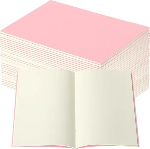 Miniatura 9 de Thenshop 30 cuadernos de papel kraft A5 en blanco, sin forro, cuadernos de bocetos de papel sin forro, cuadernos de composición 60 páginas de 8.3 x