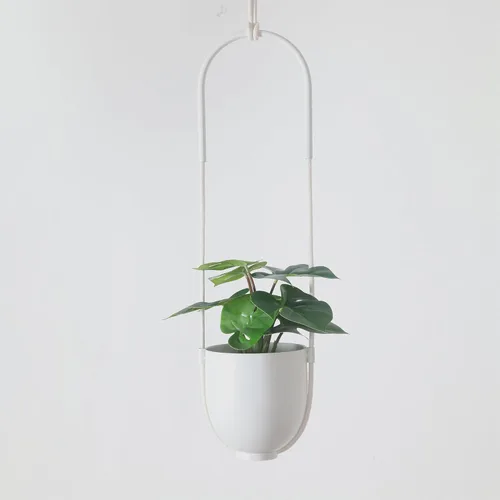 Miniatura 6 de Maceta colgante de metal para plantas de interior y exterior, soporte para plantas colgantes de pared y techo, para plantas suculentas, helechos
