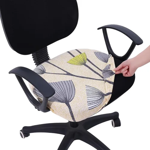 Miniatura 24 de Smiry - Fundas para silla de oficina y computadora con diseño impreso, ajuste elástico, universal, para escritorio, fundas para silla giratoria