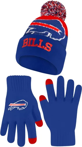 Miniatura 12 de Ultra Game Adults NFL Official Super Soft Winter Beanie Knit Hat With Warm Touch Screen Gloves Color del equipo 2