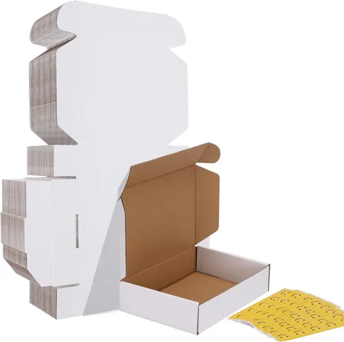 Miniatura 44 de HORLIMER - Cajas de envío pequeñas de 7x5x2, conjunto de 50, caja de cartón corrugado blanca para envío de correspondencia