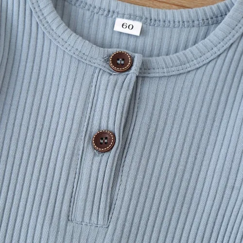 Miniatura 4 de Kuriozud Mameluco de una pieza para recién nacido, unisex, con botones, para bebé y niña