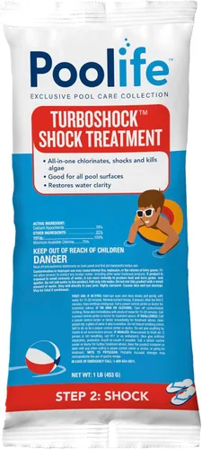Miniatura 2 de Poolife Turbo Shock para eliminar algas, bacterias y agua turbia. Choque de piscina de hipoclorito de calcio al 78% más fuerte - Disolución rápida