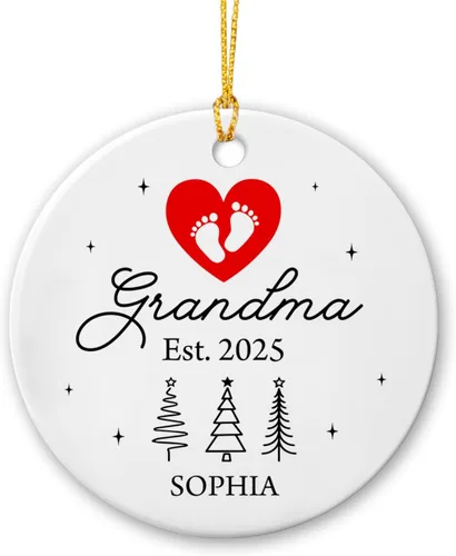 Miniatura 13 de Adorno personalizado de primera Navidad para perro, adorno de cerámica para la primera Navidad del cachorro, decoración de árbol de Navidad, adorno