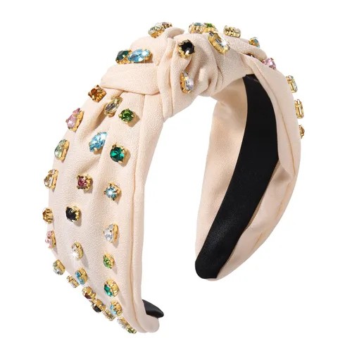 Miniatura 14 de NVENF Diadema de Bandera Americana para Mujeres Diadema del 4 de Julio Accesorios Diadema Anudada de Cristal con Diamantes de Imitación Rojo Blanco
