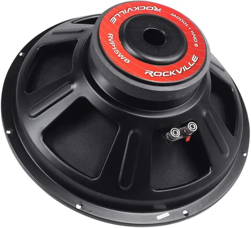 Miniatura 3 de Rockville RVP15W8 1000W 15" Subwoofer DJ Crudo 8 ohmios, bobina de voz de 2.5", envolvente de acordeón, imán de 51 onzas, para eventos en vivo