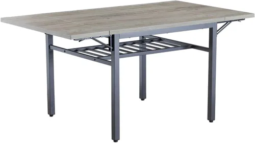 Miniatura 7 de KEVINSPACE Mesa de comedor plegable de 63.2 pulgadas, mesa de comedor extensible de madera MDF, mesa de comedor de hojas colgantes de madera