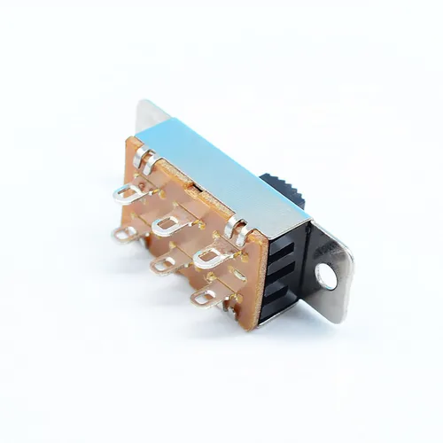 Miniatura 3 de 8 unids plata encendido/apagado/encendido 3 posiciones DPDT 2P3T PCB panel deslizante interruptor 6A/125V 3A/250V AC interruptor deslizante