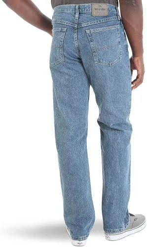 Miniatura 3 de Wrangler Authentics Jeans clásicos para hombre, corte holgado, con 5 bolsillos de algodón