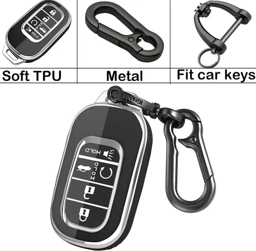 Miniatura 6 de Kirsnda para Honda funda para llavero, estuche con llavero, protección de TPU suave para llave/piel, 5 botones para 2022 2023 Accord Civic HR-V CR-V