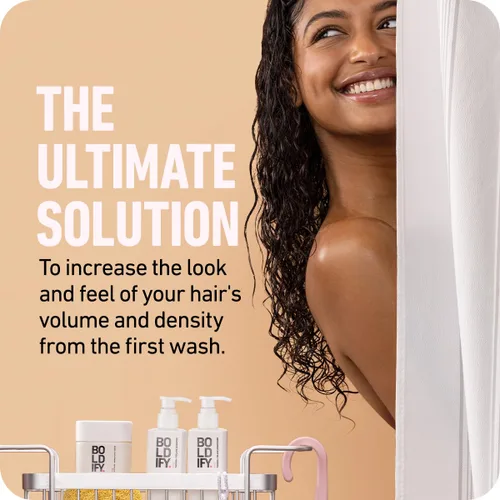 Miniatura 3 de Boldify Fibra capilar + champú + acondicionador: paquete de espesar y crecer para hombres y mujeres (negro)