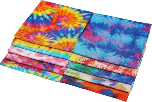 Miniatura 3 de Craftido -25 Opciones- Paquetes de Tela 100% Algodón para Quilting 10pcs Fat Quarters 18"x21"-Peso Medio 5.2 oz- Algodón Suave para Acolchado, Tie