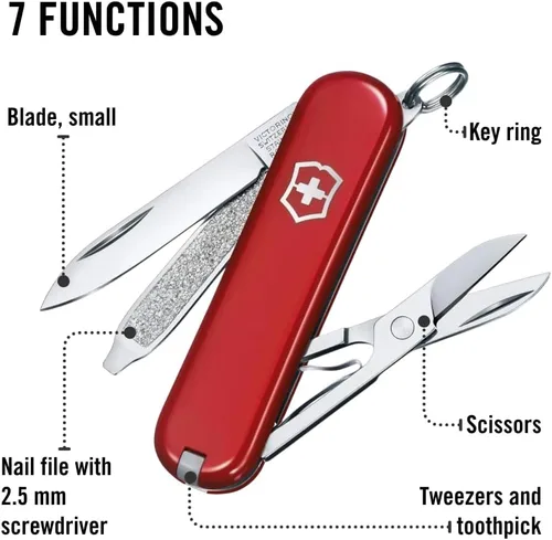 Miniatura 4 de Victorinox Swiss Army Classic SD - Cuchillo de bolsillo, color rojo