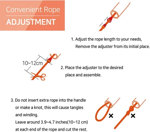 Miniatura 8 de Cuerda de saltar de ejercicio para cardio, boxeo, crossfit, cuerda de saltar ajustable para hombres y mujeres, ligera, sin enredos, fabricada