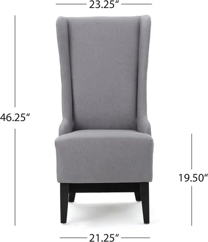 Miniatura 3 de Christopher Knight Home Silla de comedor de tela Callie, color gris claro