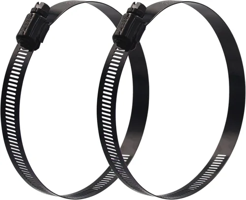 Miniatura 2 de ISPINNER 2 piezas 2.5 pulgadas Abrazadera de manguera de acero inoxidable ajustable 40-64mm Rango de tamaño Engranaje de gusano, Abrazadera de línea