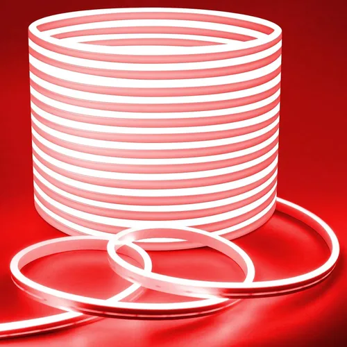 Miniatura 13 de Lamomo Tira de luces LED de neón de 32.8 pies, tira de luces LED de color blanco neutro de 1.96 pulgadas/corte, 4500 K, impermeable, flexible