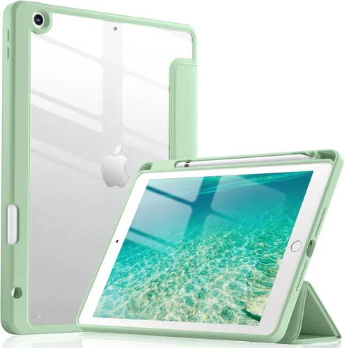 Wenlaty Compatible con Funda para iPad de 9ª/8ª/7ª Generación (2021/2020/2019), Funda Protectora de Cuerpo Completo con Soporte para Lápiz, Funda