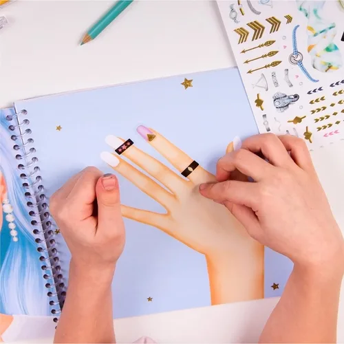 Miniatura 5 de BSCOOL Nails Studio Learn to Design Nails Activity Book for Girls Ages 5+ – 2 Pack – Nail Art Sticker Design Book with Guides – Creative Birthday