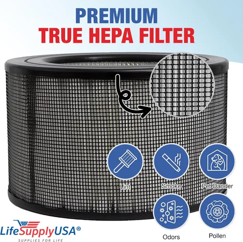 Miniatura 4 de 62500 Filtro HEPA de repuesto compatible con purificador de aire Sears Kenmore 83236, 83256 de LifeSupplyUSA