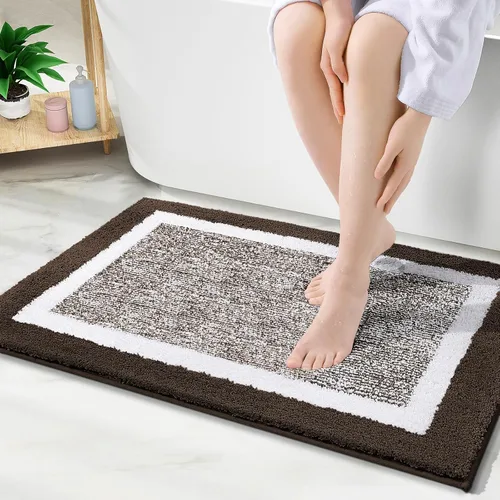 Miniatura 86 de OLANLY Alfombras de baño 24x16, tapete de baño de microfibra extra suave y absorbente, antideslizante, lavable a máquina, alfombra de baño esponjosa